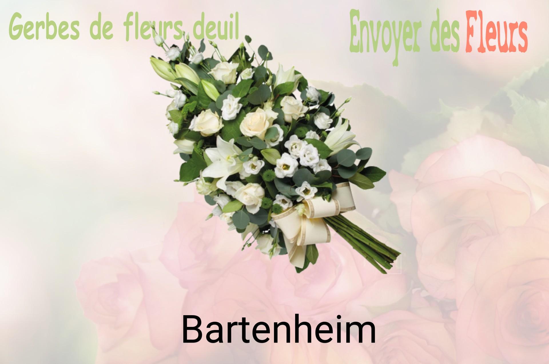 Gerbe de fleurs de deuil livrée à Bartenheim